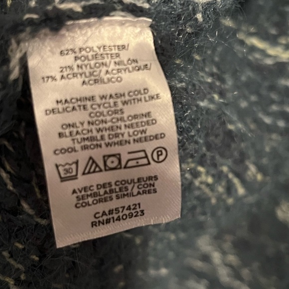 Loft Blue Marled Flecked Open Cardigan Sweater - Picture 6 of 10